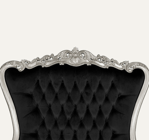 Handcrafted Durable Solid Wood Luxury Throne Chair with Traditional Design <b>Black</b> Mahogany Wood Furniture - Product Image 6