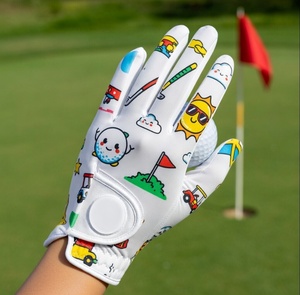 Gant de golf pour enfant en cuir Cabretta INJAE, performance professionnelle, main gauche, unisexe, anti-UV, fentes pour les doigts, fabrication OEM directe d'usine - Product Image 1