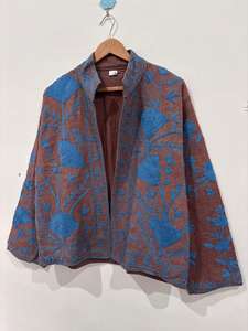 Chaqueta de Terciopelo Bordada Estilo Bohemio, Chaqueta con Bordado Suzani, Chaqueta de Invierno para Mujer, Chaqueta Suzani en Oferta - Product Image 5