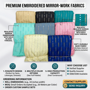 Tela Bordada para Vestidos, Material para Prendas de Moda, Diseños Personalizados al por Mayor OEM, Suministro Textil de Calidad de Exportación - Product Image 6