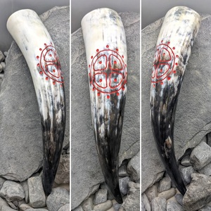 Verre à boire en agate naturelle sculpté à la main, style viking personnalisé, imitation corne de buffle, cadeau d'affaires - Product Image 2