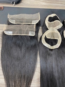 Prothèse capillaire en PU à base fine de soie, cheveux naturels vierges vietnamiens, cuticules alignées, doux, soyeux, sans nœuds, abordable - Product Image 3