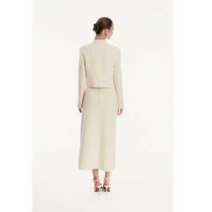 Faldas de Alta Costura para Mujer, ODM, Nueva Falda de Cachemira Hecha a Mano MIRELLA, 89 cm, Todas las Temporadas, Beige, 700 Gramos, Conjunto de Falda - Product Image 3