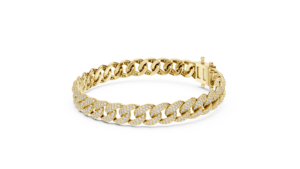 Pulsera de Oro Rosa de 14K con Eslabones Cubanos y Diamantes Cultivados en Laboratorio – Joyería de Lujo Estilo Hip Hop - Product Image 5