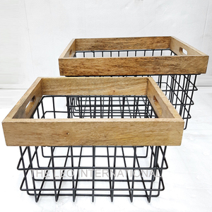 Modern Design Metal <b>Hamper</b> Bag with Gold Plated for Home at Low Price Metal Wire Mesh <b>Hamper</b> Gift Basket for <b>Storages</b> - Product Image 2