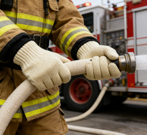 Guantes de Bombero de <span class=keywords><strong>Aramida</strong></span> Amarilla Flexibles de Metal al por Mayor, Transpirables, Industriales, Resistentes a Cortes - Product Image 2