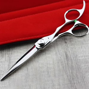 Ciseaux de coiffure professionnels, lame en acier inoxydable, pointe acérée, pour droitier, manche long, pour usage professionnel de barbier - Product Image 3