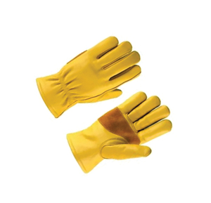 HOLY SIGNS INTERNATIONAL Sheep Grain Leather Safety <b>Driver</b> Work <b>Gloves</b> Strap EN420 Certified Breathable Elastic Wristlet - Product Image 6