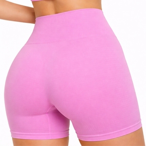 Shorts de sport pour femmes, taille haute, extensibles, pour yoga et gym, séchage rapide, tenue active, coupe confortable, coutures durables - Product Image 5