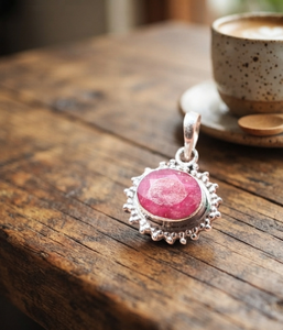 Pure 925 Sterling Silver Vintage Oval Pink <b>Ruby</b> Charm <b>Necklace</b> Women Yellow Gold Rose Gold Plated Natural Gemstone Jewelry Gift - Product Image 6