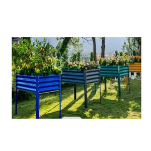 Grand bac à potager surélevé en acier robuste, couleurs personnalisables, pour l'extérieur, idéal pour légumes, fleurs et herbes - Product Image 4