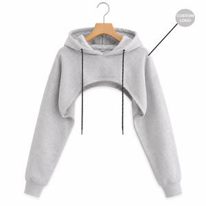 Sweat à capuche court unisexe Cosh International Sorority Sisterhood en coton French Terry à manches longues, personnalisable avec logo, style streetwear - Product Image 1