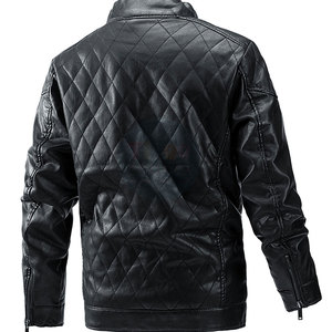 Veste en cuir pour homme, design personnalisé, couleur unie, respirante, écologique, streetwear, logo sur le devant, vente chaude, prix raisonnable - Product Image 2