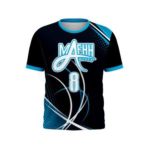 เสื้อยืดโพลีเอสเตอร์แห้งเร็วสำหรับผู้ชาย พิมพ์ลายแบบกำหนดเอง ซับลิเมชั่นเต็มตัว ทรงปกติ ผ้าเจอร์ซีย์สีพื้น โดย MAFHH WEARS - Product Image 5