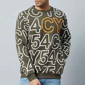 Sudaderas Casuales de Invierno para Hombre con Cuello Redondo, 100% Algodón, Felpa, Color Sólido, Venta al Por Mayor - Product Image 1