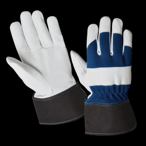Gants de sécurité robustes en cuir de vachette grainé de qualité supérieure, confortables, pour travaux industriels, avec manchette longue - Product Image 3