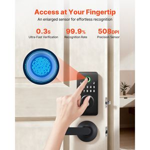 Maniglia per Porta con Ingresso Senza Chiave dal Design Innovativo e Facile da Usare, con App Tuya, Impronta Digitale Intelligente e Serratura Elettronica Biometrica - Product Image 3