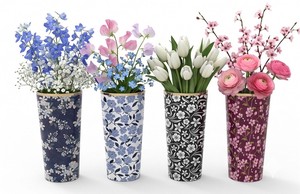 Premium Vantage Modern Luxury Fancy Metal Flower <b>Vase</b> With Enamel Sticker <b>Unique</b> Style for Home Decoration and Weeding Decor - Product Image 2