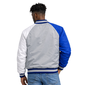 Chaqueta Bomber Gris Phi Beta Sigma, Ropa de Fraternidad Griega con Diseño Clásico, Comodidad Premium y Ajuste Elegante - Product Image 2