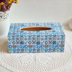 Boîte à mouchoirs en bois imprimée pour l'organisation de la salle de courrier, vente en gros - Product Image 6