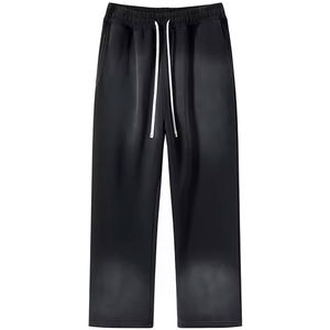 กางเกงวอร์มแฟชั่นใหม่ล่าสุด ทรงหลวม ระบายอากาศได้ดี ล้างสีแบบแอซิดวอช กางเกงขายาวเรียบง่าย กางเกงผู้ชาย สวมใส่สบายๆ สไตล์สตรีทแวร์ - Product Image 3