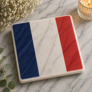 Trending New Zealand flag <b>marble</b> <b>coaster</b> premium square stone table decor gift item modern stylish export quality design hotest - Product Image 5