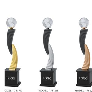 Juego de Trofeos Metálicos Personalizados con Estructura Elegante para Premios de Múltiples Niveles - Product Image 1