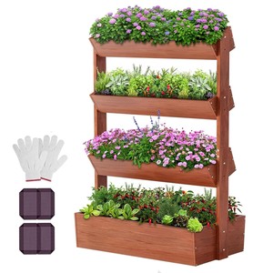 Sistema Modular de Exhibición de Plantas de Madera de Acacia Hecho a Mano, de Varias Alturas - Venta al por Mayor - Product Image 4