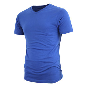 T-shirts décontractés pour hommes, design personnalisé, respirants, tendance, sur mesure, col en V, en vente. - Product Image 5