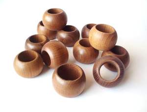 Anillos de Servilleta de Madera Hechos a Mano, Juego de Porta Servilletas Ecológicos y Duraderos para Fiestas, Bodas, Banquetes, Restaurantes, Hoteles y Mesas de Comedor - Product Image 3