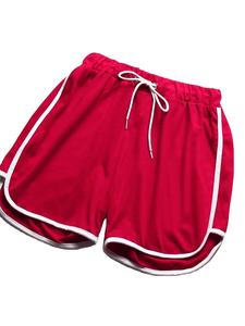 Pantalones cortos deportivos para mujer, shorts ajustados antivaciados de Color caramelo, informales, con cintura elástica, para playa, novedad de 2025 - Product Image 4
