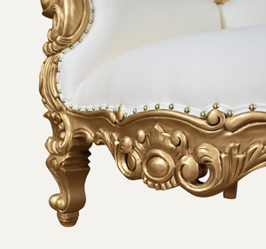 Chaise Trône de Luxe en Bois de Mahagoni Massif, Design Royal Classique et Durable pour Salon et Appartement - Product Image 6