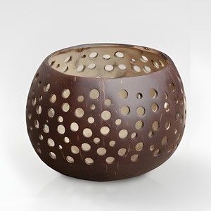 Handcrafted coconut tea light holders tabletop lighting decoration <b>cheap</b> price <b>candle</b> holder stand - Product Image 1