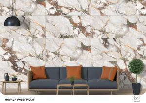 กระเบื้องพอร์ซเลนพื้นผิวกาวคุณภาพพรีเมียม ขนาด 600x1200 มม. รูปแบบใหญ่ สำหรับปูพื้นและผนัง ใช้ในงานตกแต่งภายใน - Product Image 4