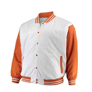 Best Quality Wholesale <b>Men</b> Leather Baseball Varsity Jacket <b>Men</b> Plain Blank Varsity Letterman Jackets - Product Image 2