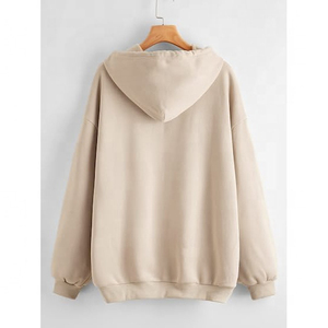 Sweat-shirt à capuche zippé vert olive pour homme, coupe ample, en coton French Terry, décontracté, pour l'automne, coupe classique - Product Image 5