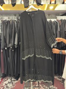 High Quality Dubai Beautiful Black Traditional Islamic Women's Saudi Arabian <b>Abaya</b> Spring Polyester Breathable Ankle Length - Product Image 4