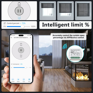 โมดูลสวิตช์ม่านอัจฉริยะ Tuya WiFi RF 433MHz มินิ DIY มอเตอร์ม่านม้วนแบบรีเลย์ ใช้งานร่วมกับ <span class=keywords><strong>Alexa</strong></span> Google Home PST-C01+RF - Product Image 4