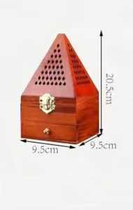 Brûleur à Bakhoor en bois, encens de bois de santal, fait main, écologique, cadeau religieux pour le Ramadan, prix inclus - Product Image 3