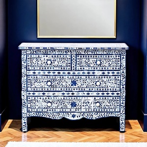 ILAHI's Bone Inlay <b>Drawer</b> Modern Design Agate Detailing <b>Storage</b> Portable Home Furniture - Product Image 3