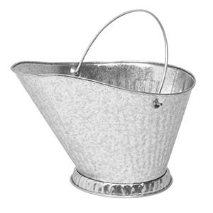 Nouveau seau à cendres de cheminée de luxe en fer galvanisé noir, robuste, pour bois de chauffage, taille, forme et couleur personnalisables - Product Image 1