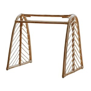 Sturdy Rattan Baby Gym <b>Frame</b> Featuring Hanging Rings and Classic Woven Design for Early Sensory Exploration and Physical Skills - Product Image 1