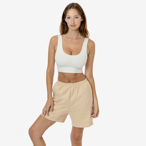 Shorts en molleton français pour femme, imprimé léopard, logo personnalisé, séchage rapide, respirant, en coton, vêtements de sport pour femme - Product Image 3