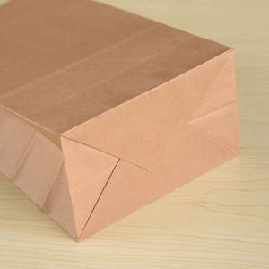 Custom <b>Biodegradable</b> Kraft <b>Paper</b> Gift Bags with Flat Handles and Flexographic Printing-Wholesale - Product Image 4
