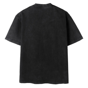 T-shirt Vintage Boxy Décontracté en Coton Lourd 100% Respirant Teint Uni Délavé à l'Acide avec Logo Personnalisable pour Homme Printemps-Été - Product Image 6