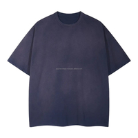 Camisetas de Alta Calidad 100% Algodón, Ecológicas, Transpirables, de Hombros Caídos, Corte Holgado, Personalizadas con Estampado, Camisetas Casuales para Hombre