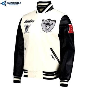 DAIZEN <b>STAR</b> Raiders Varsity <b>Jacket</b> for Black Sleeve Letter Embroidery Patch Design Men's Casual Autumn Wear High-quality - Product Image 2