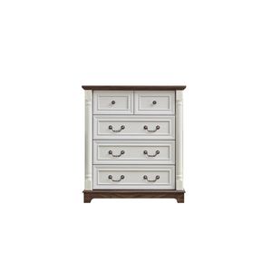 Cassettiera Rustica in Legno Stile Fattoria con 5 Cassetti, Organizzatore per Camera da Letto e Soggiorno - Product Image 6