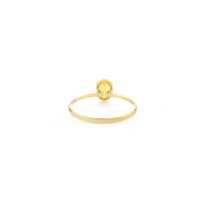 Bague de mariage solitaire en or jaune 14 carats sertie d'un saphir jaune - Product Image 6