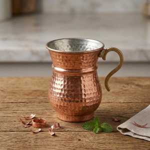 Mug à cocktail en cuivre en gros, tasse Moscow Mule 16oz, en cuivre pur martelé fait main, fournisseur d'articles de bar pour la bière - Product Image 3